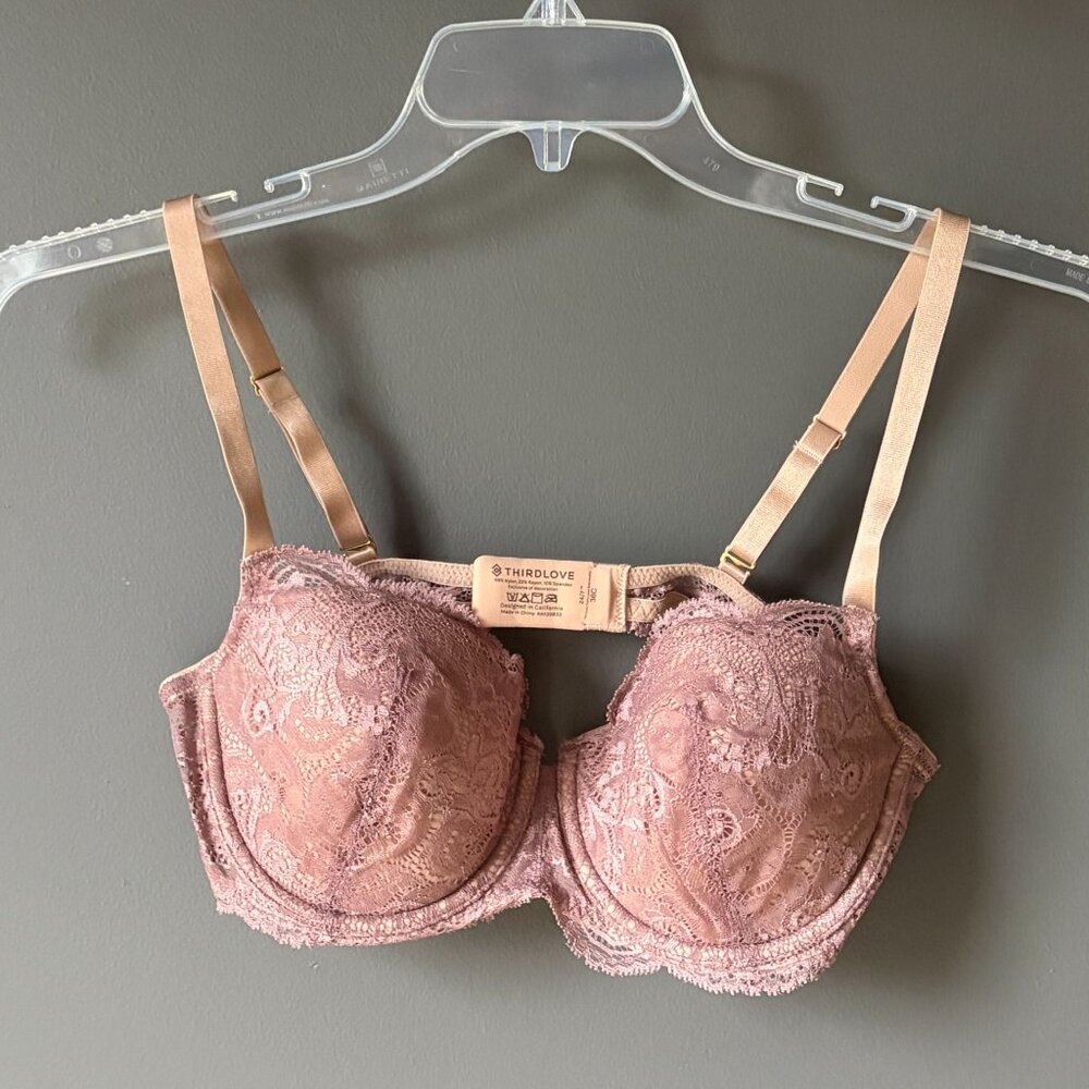 Third Love 24/7 Memory Foam Lace Balconette Underwire Bra Size 36C ThirdLove